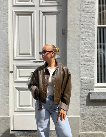 Kaki jacket | Ruitjes