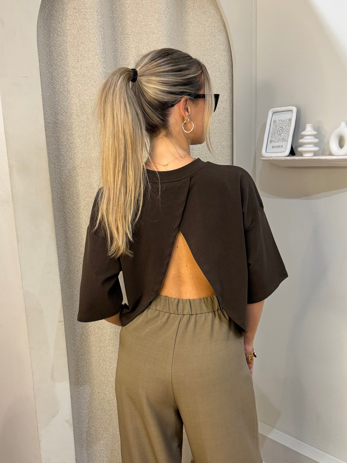 Open back tee
