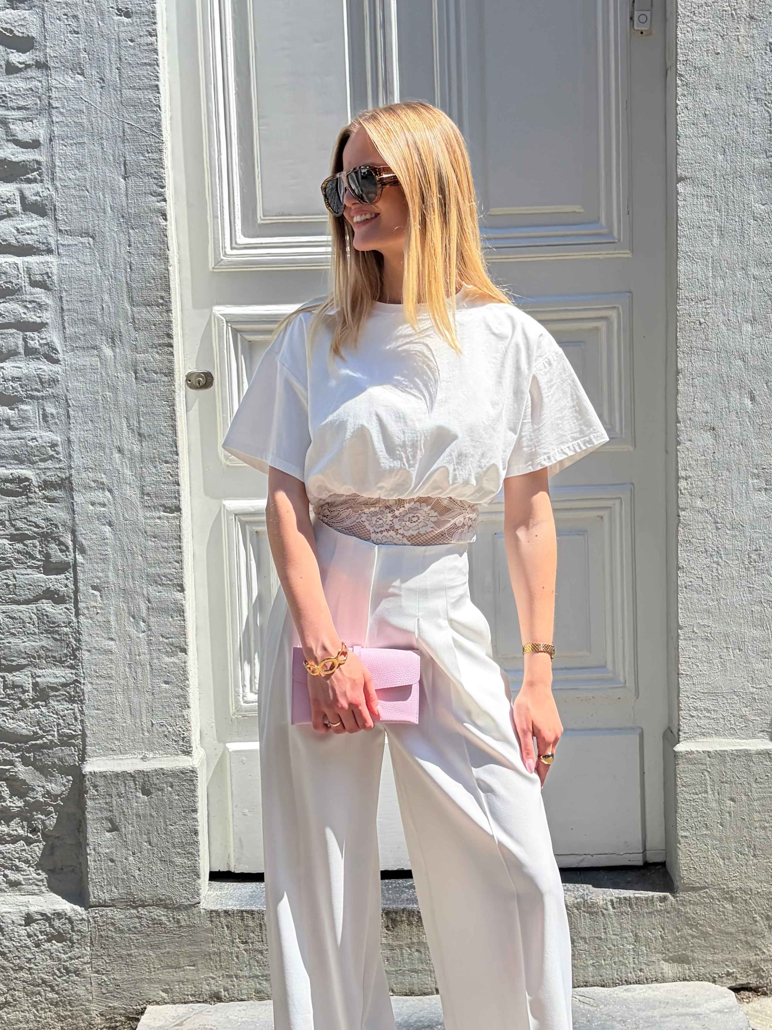 Balloon lace tee