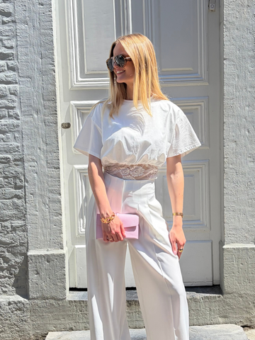 Balloon lace tee
