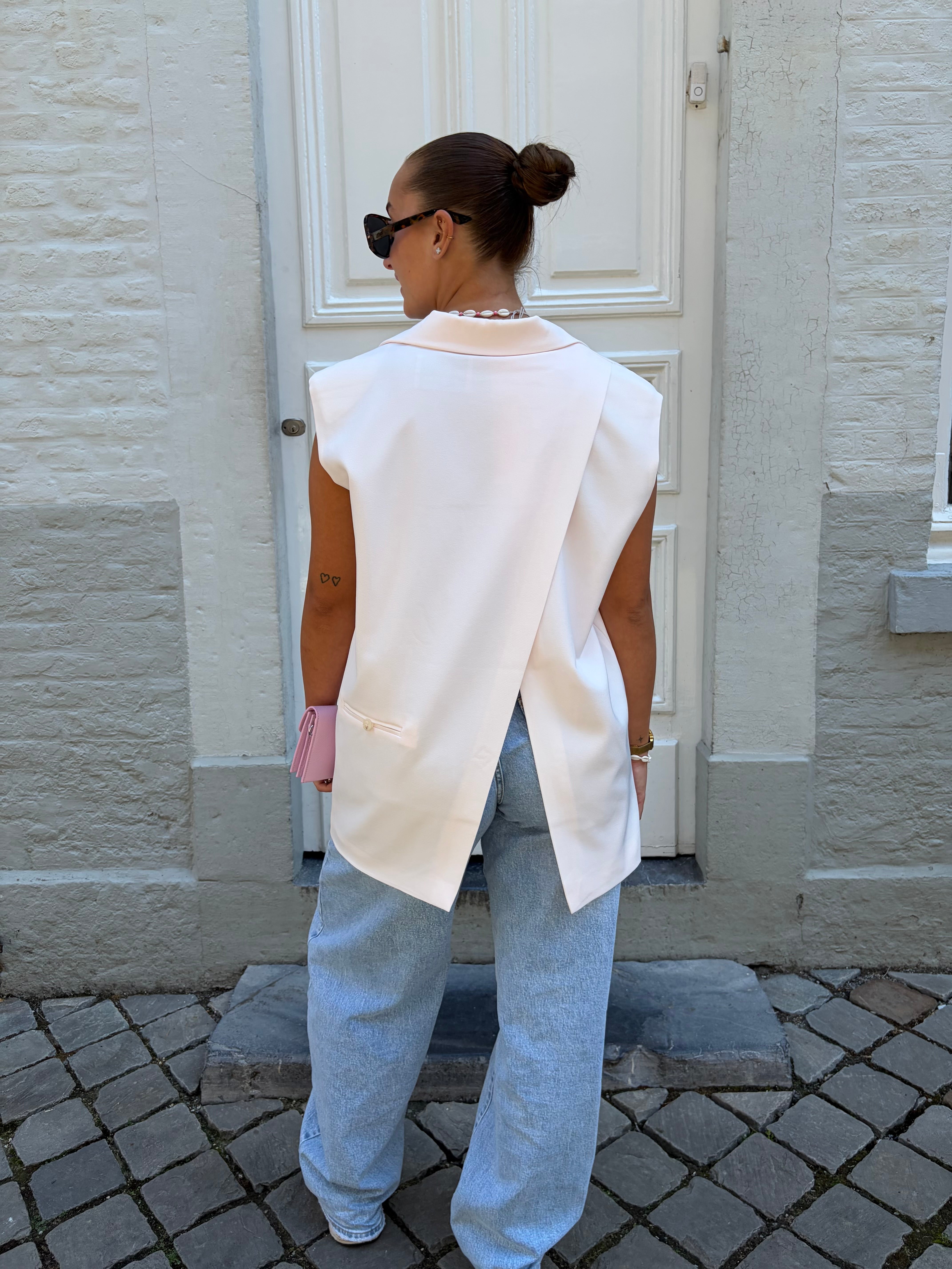 Open back gilet | Babyroze