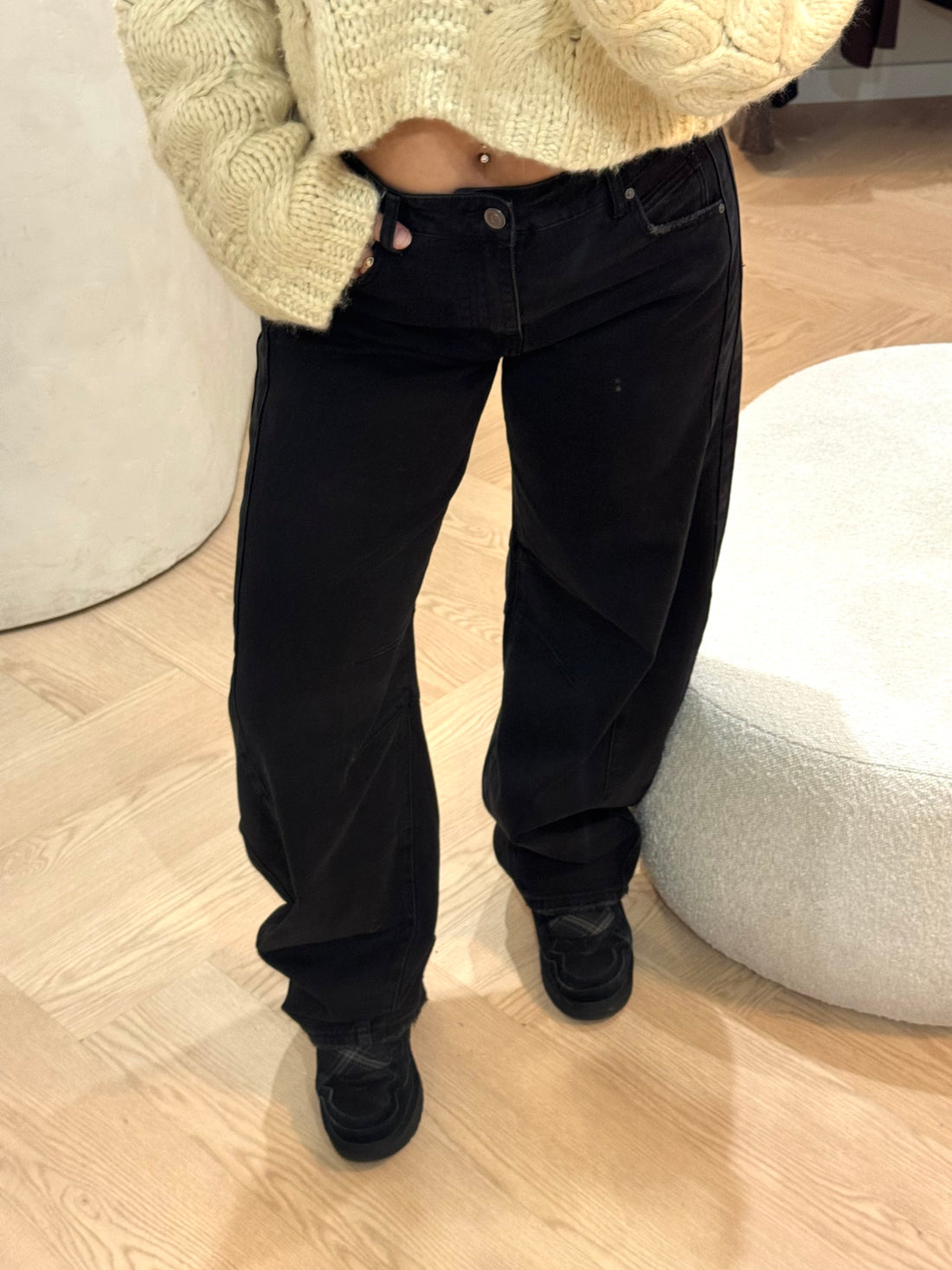 Balloon jeans | Denim black