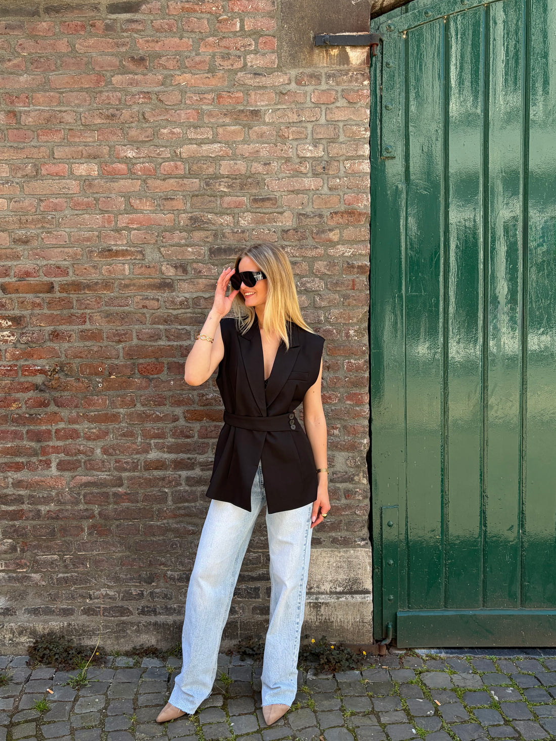 Belted gilet