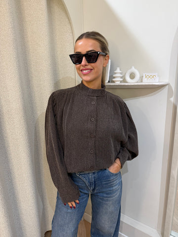 Balloon jacket/blouse | Taupe