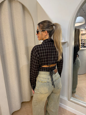 Cropped blouse | Open back