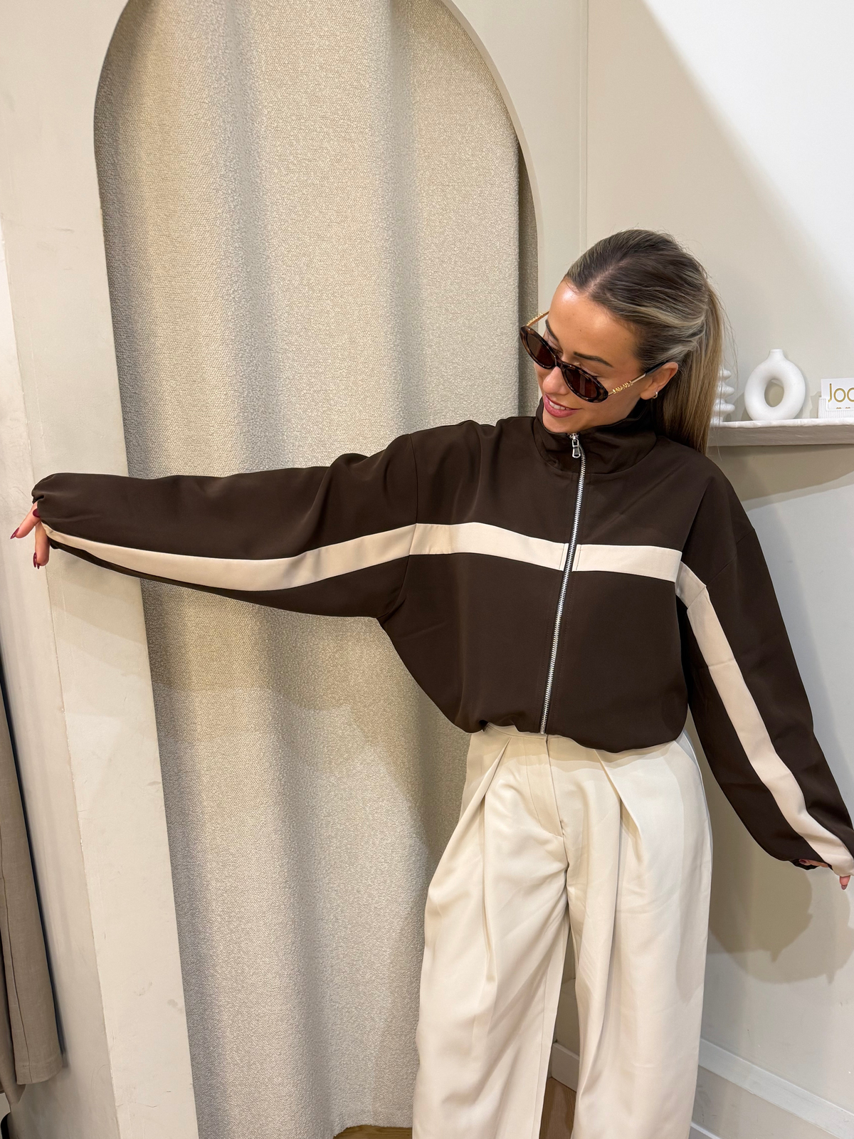 Lined jacket | Brown