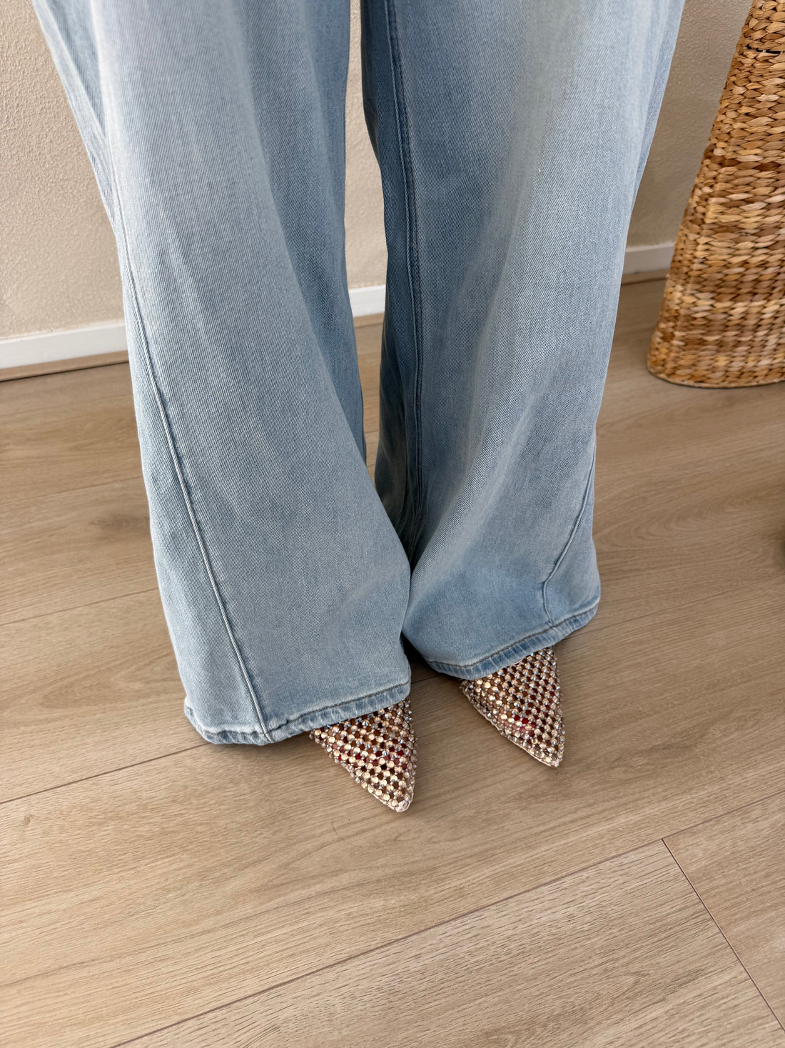 Sparkle slingback | Beige glitter