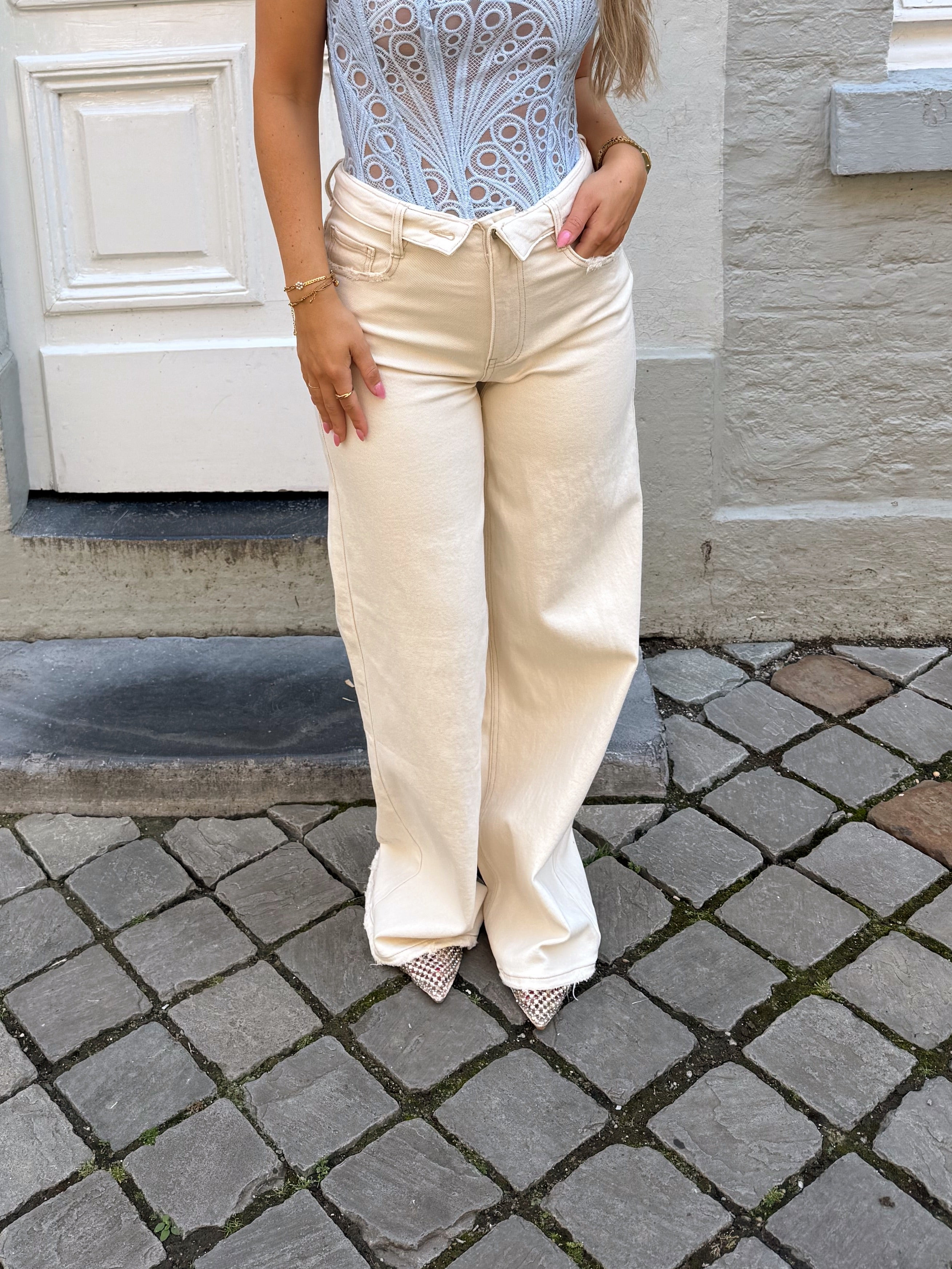 Overlay jeans | Beige