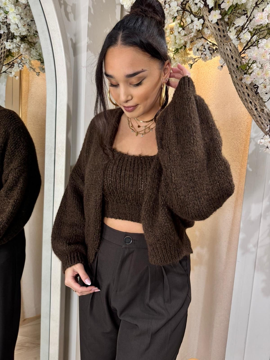 Knitted set | Top + vest