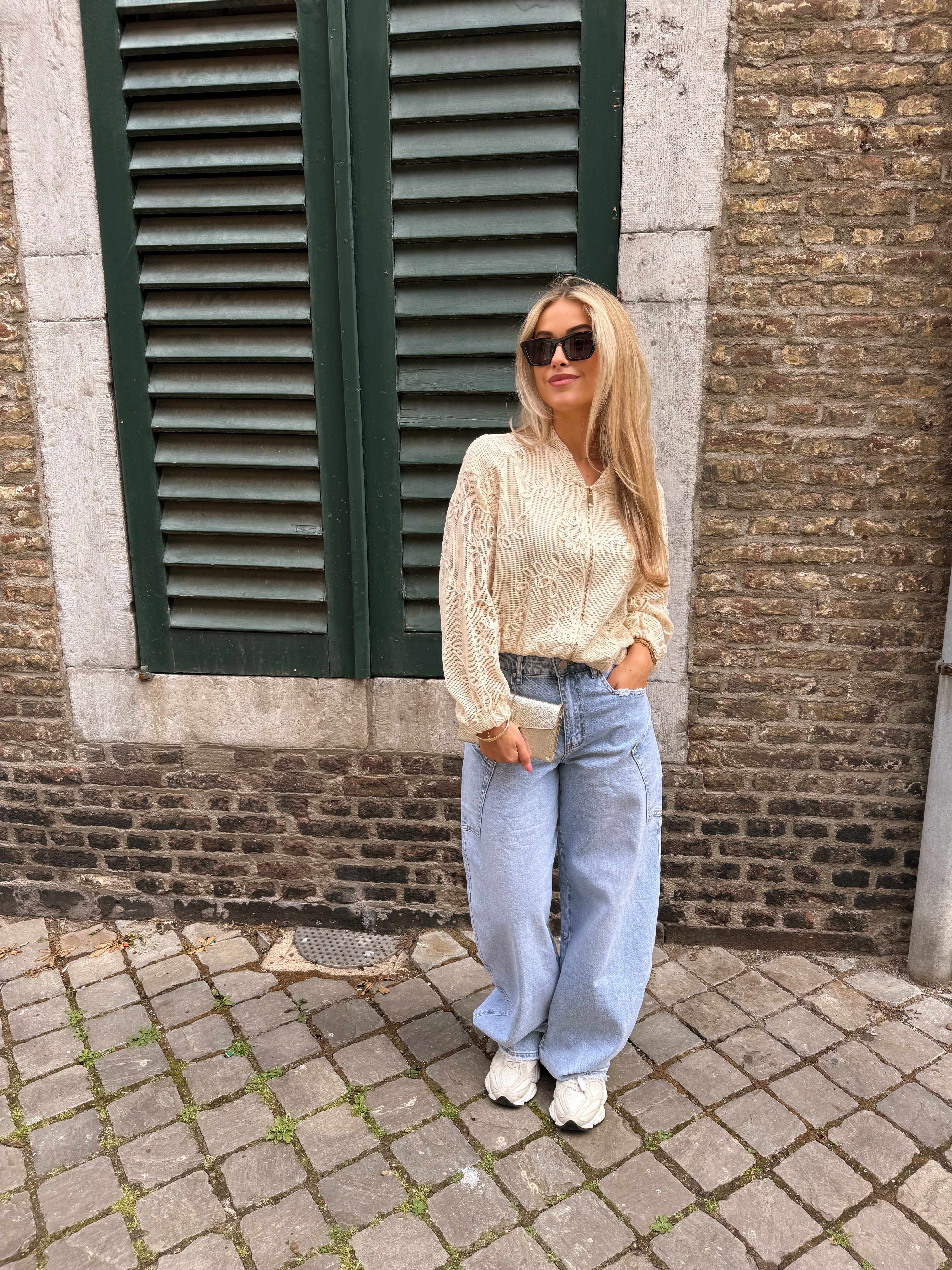 Broderie bomber | Creme