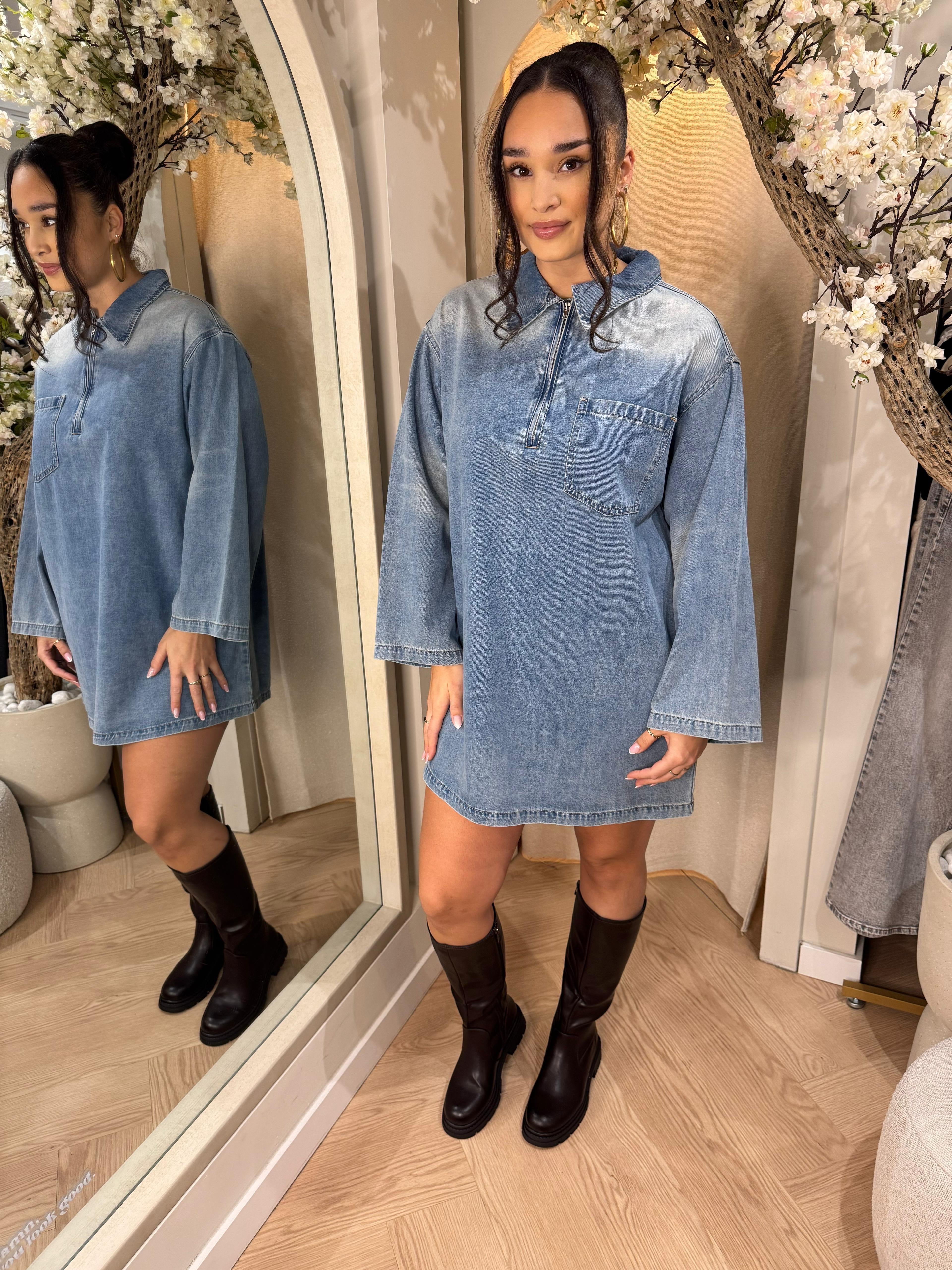 Denim oversized dress