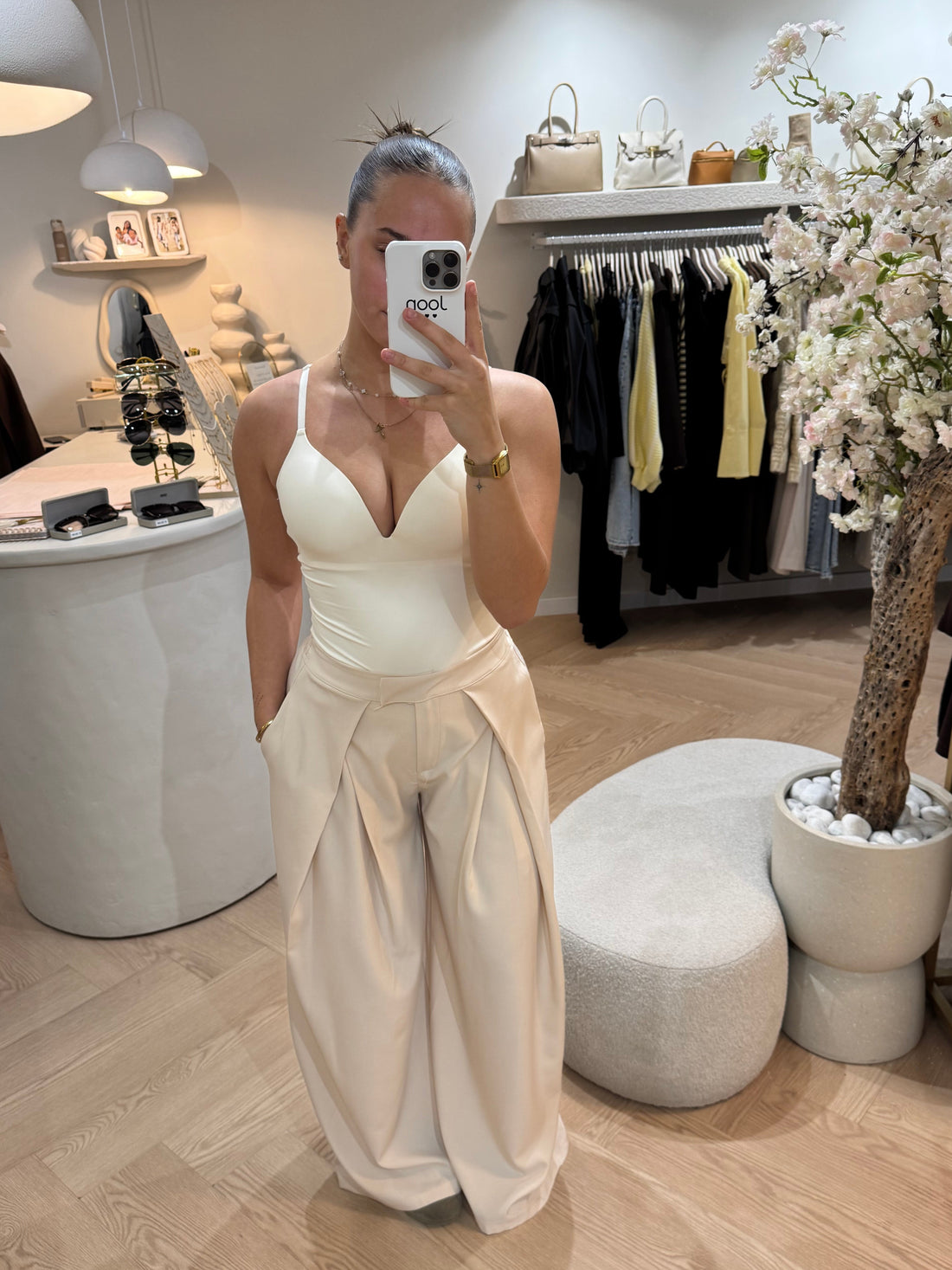 Folded pantalon | Wide-leg