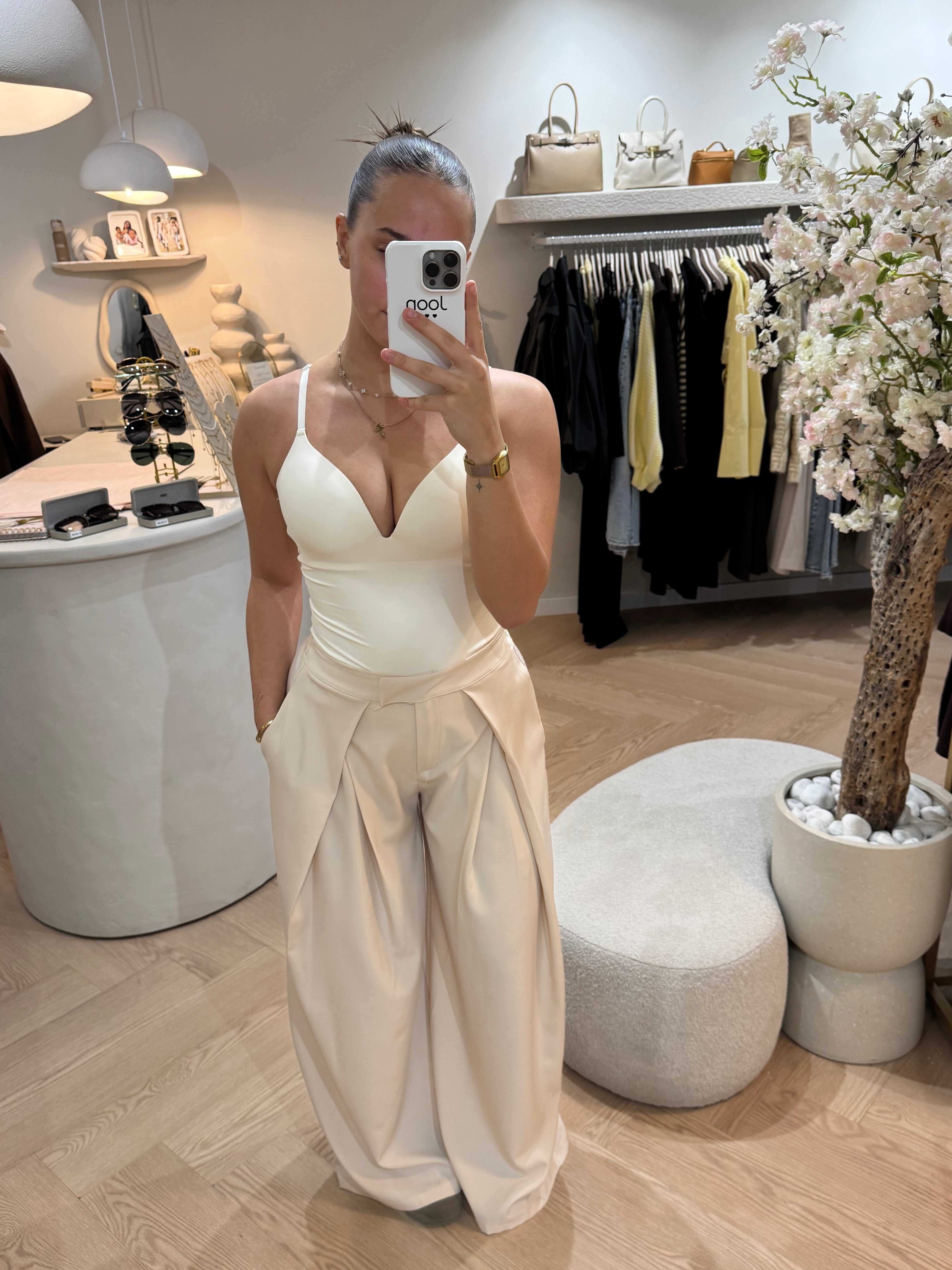 Folded pantalon | Wide-leg