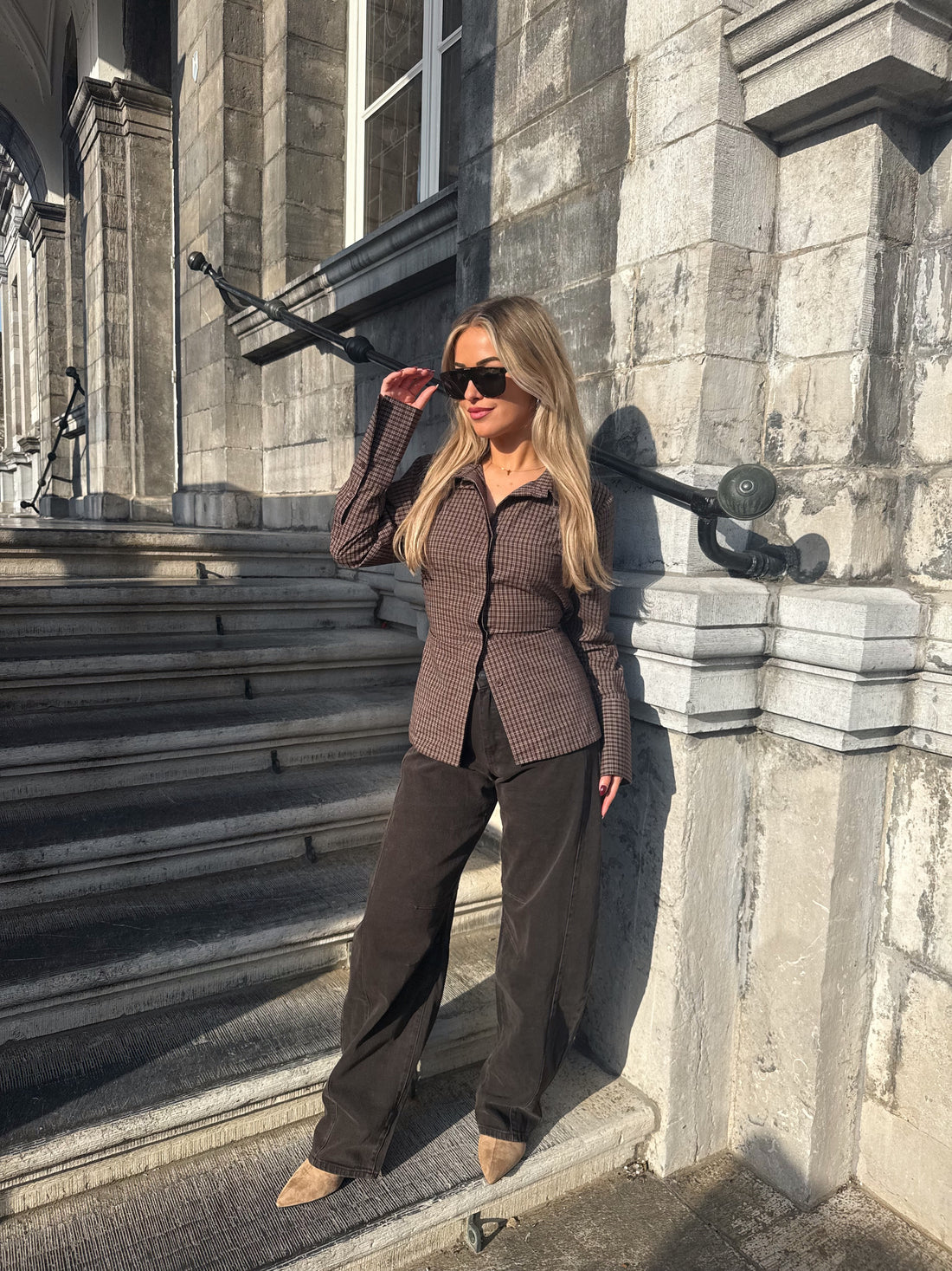 Snatch blouse | Brown