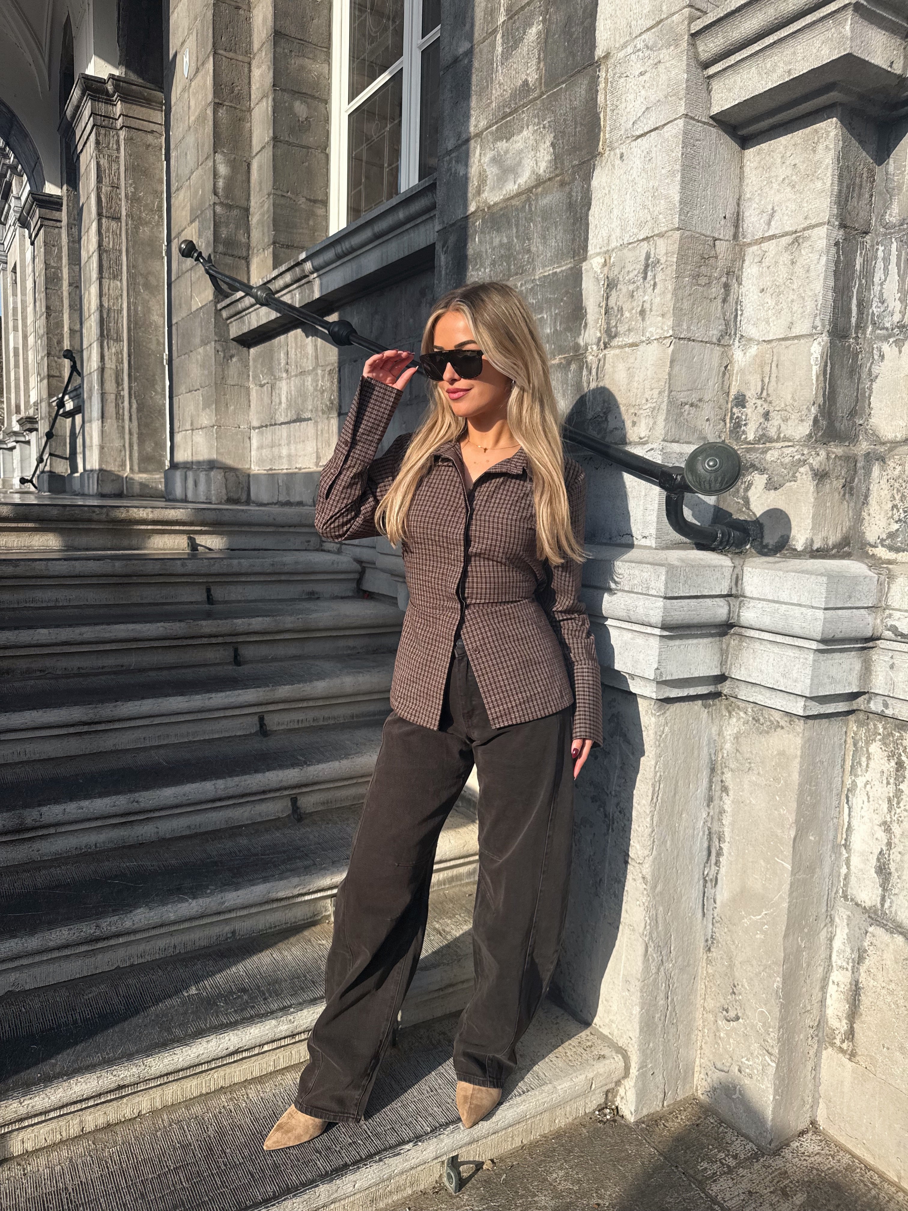 Snatch blouse | Brown