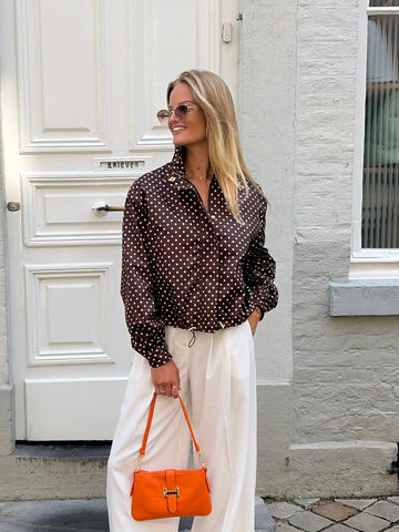 Polka dot jacket | Brown