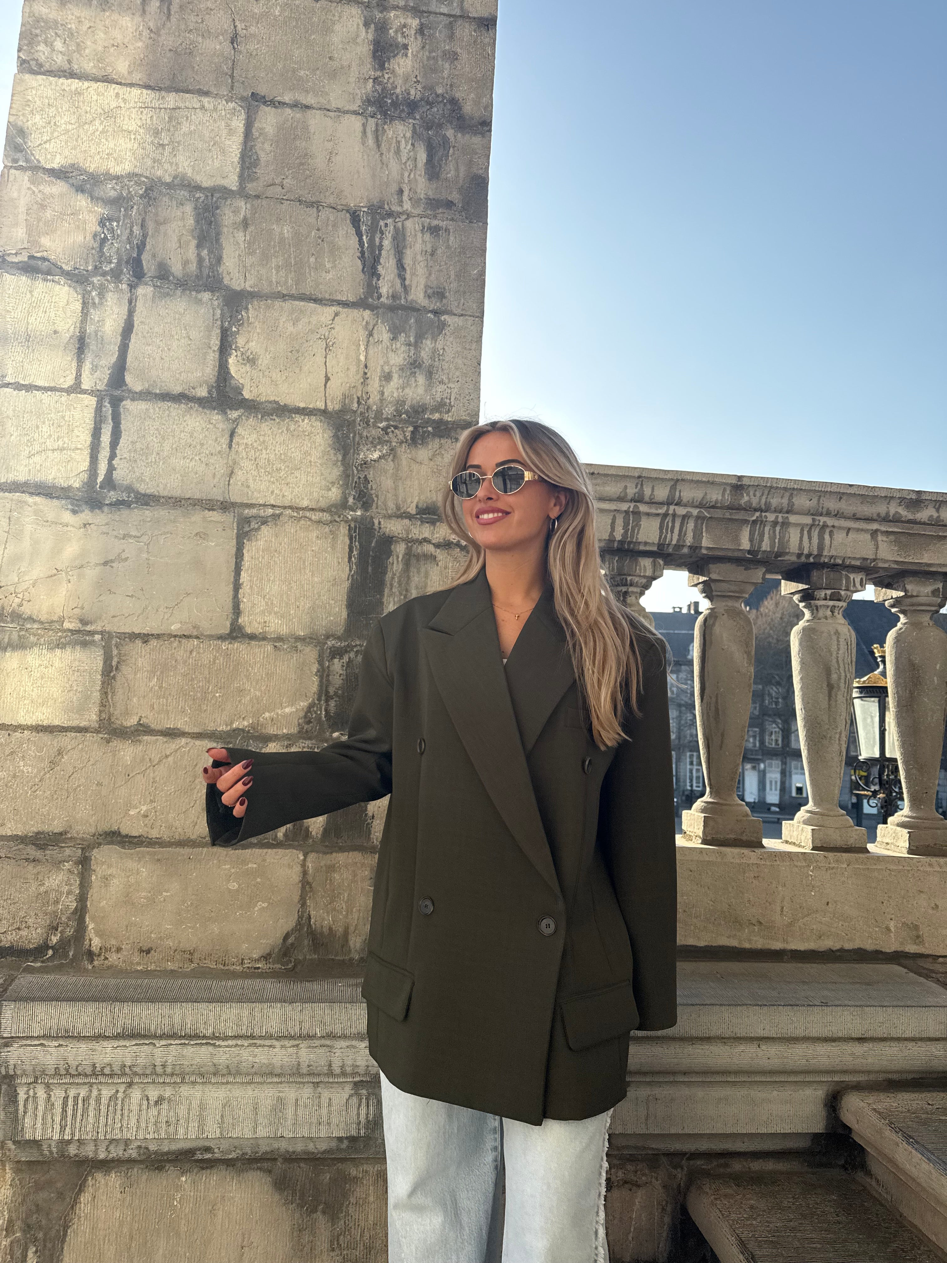 Oversized blazer | Dark green