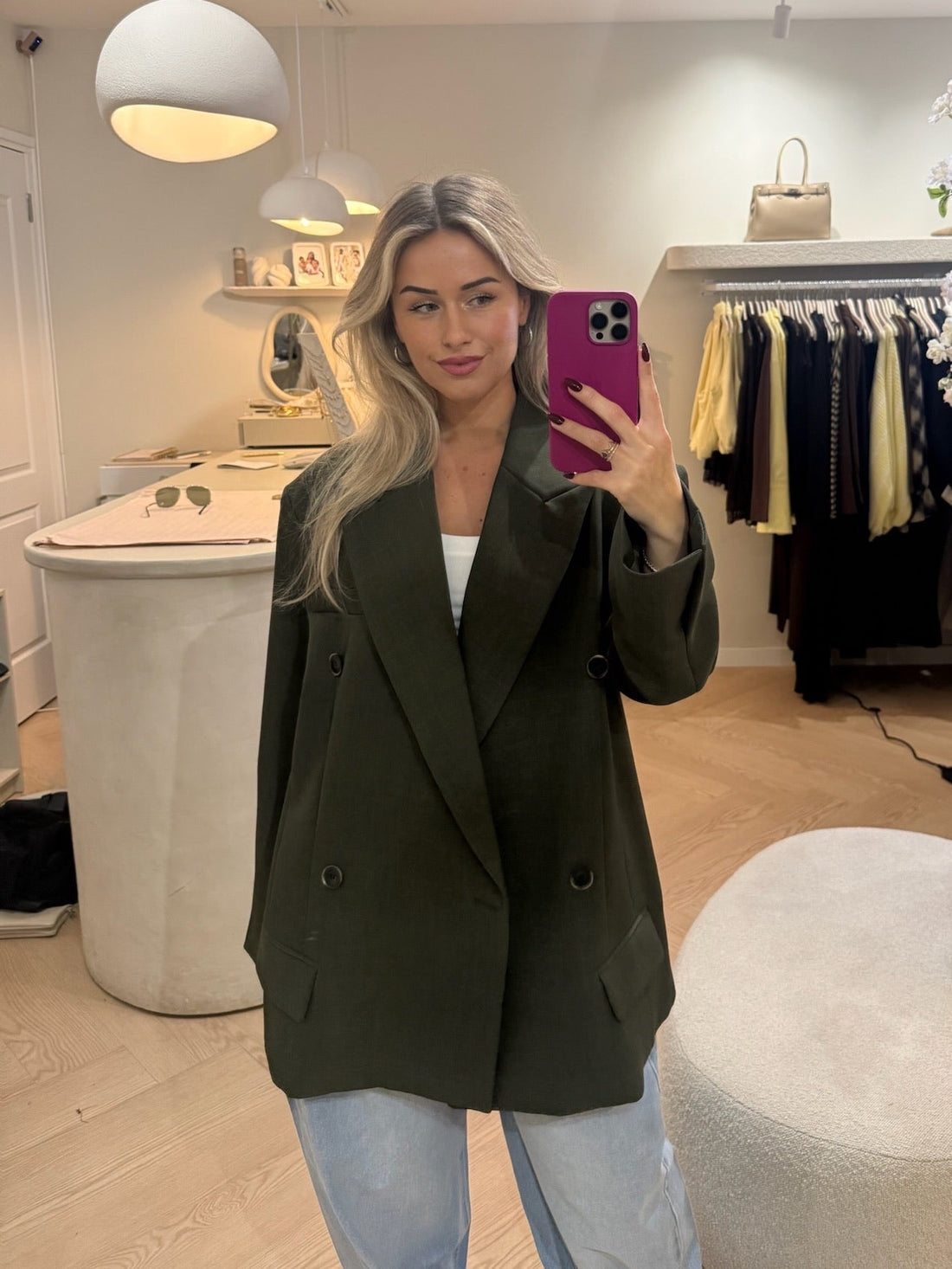 Oversized blazer | Dark green