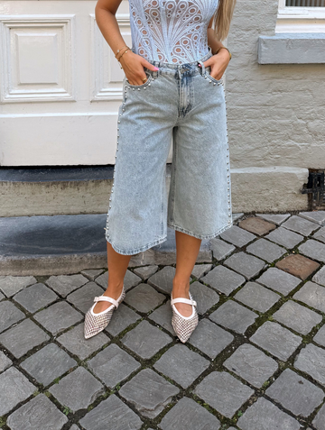 Bermuda jeans | Studded