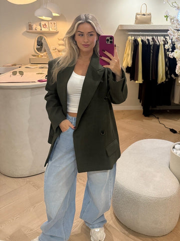 Oversized blazer | Dark green