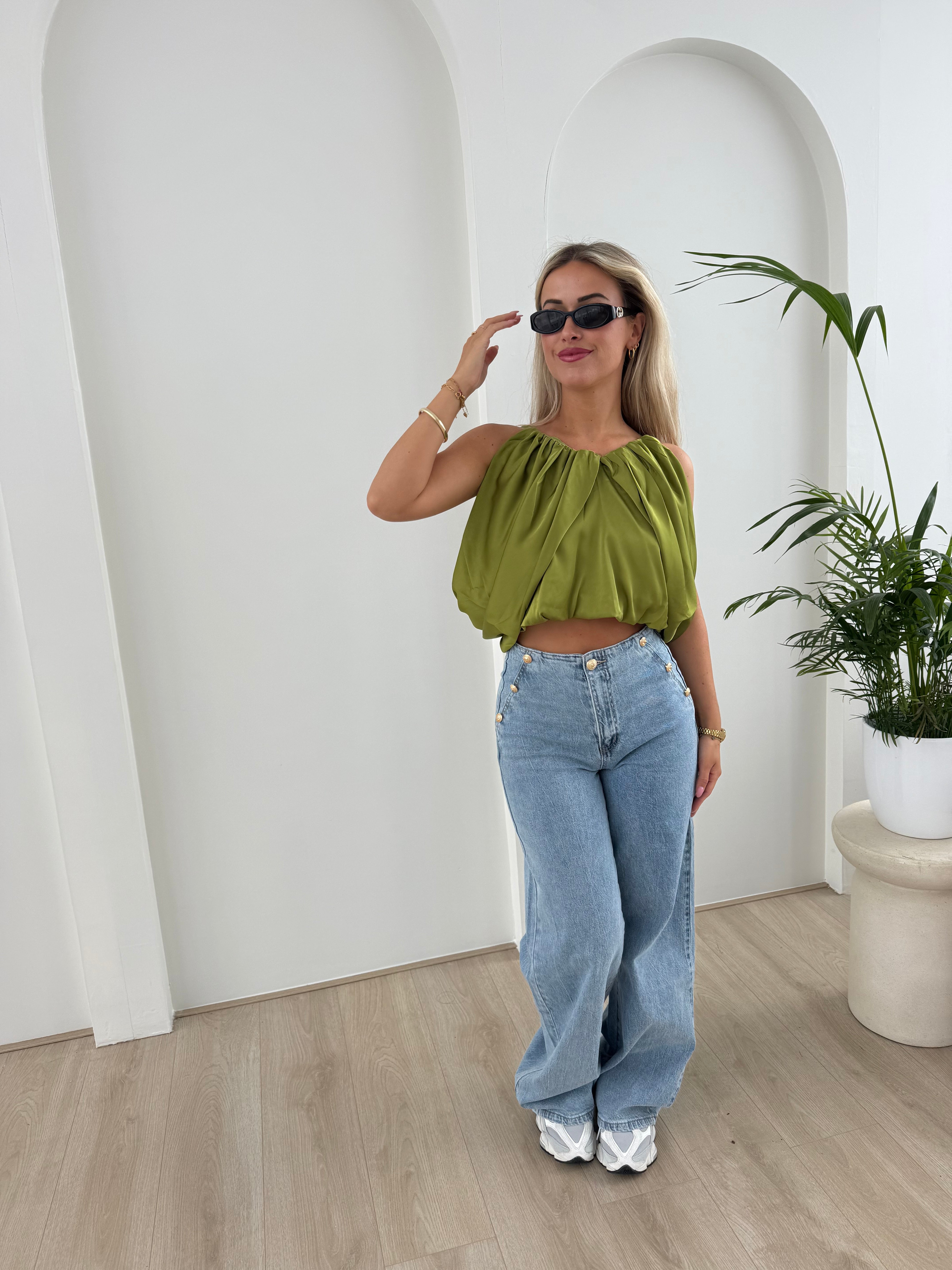 Snit jeans | Golden buttons
