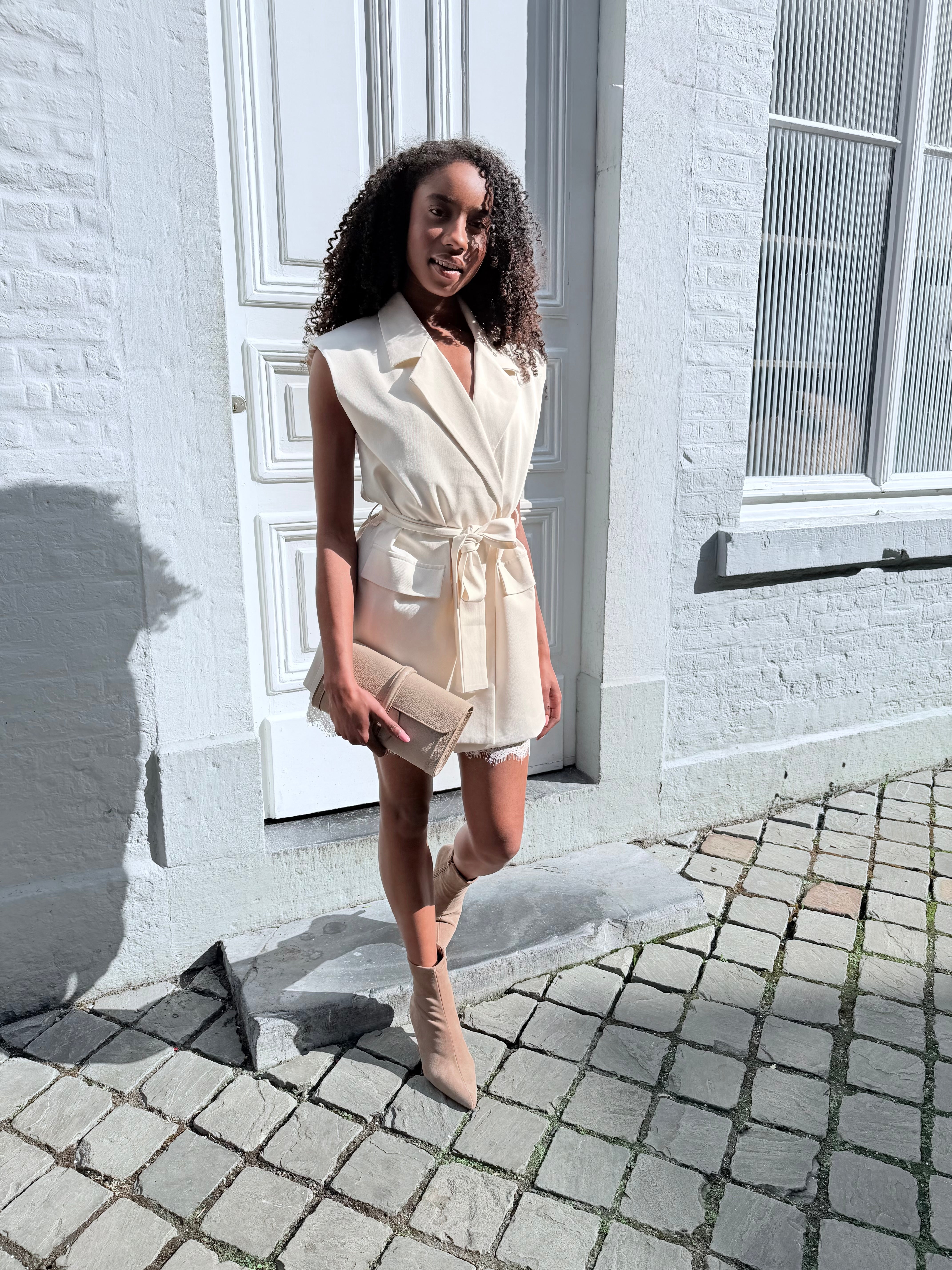 Gilet long | Ecru