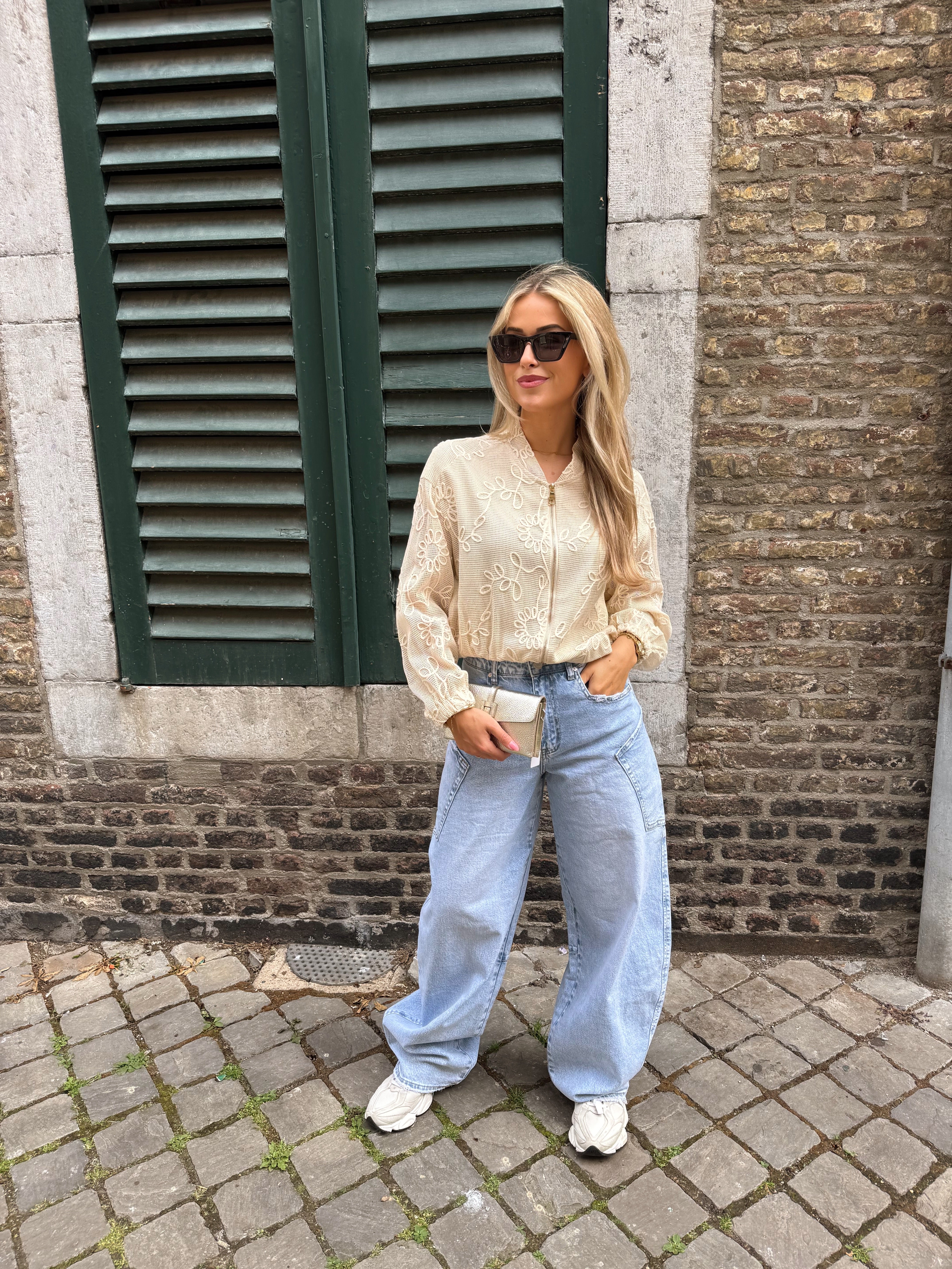 Broderie bomber | Creme