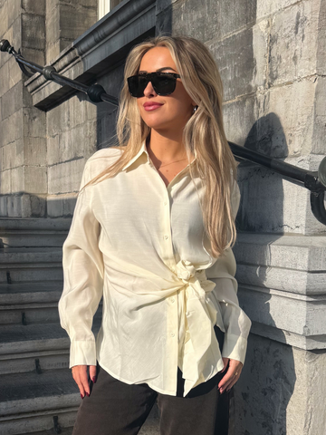 Tie-front blouse | Yellow
