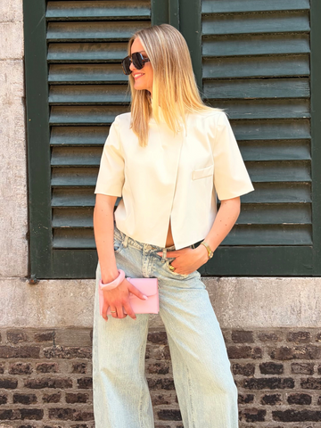Cropped blazer | Off white
