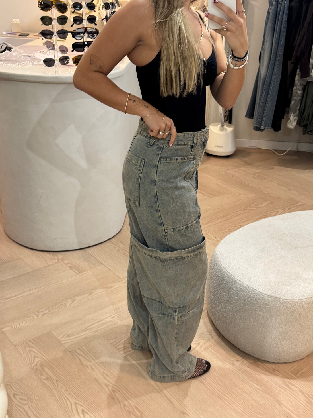 Cargo washed jeans
