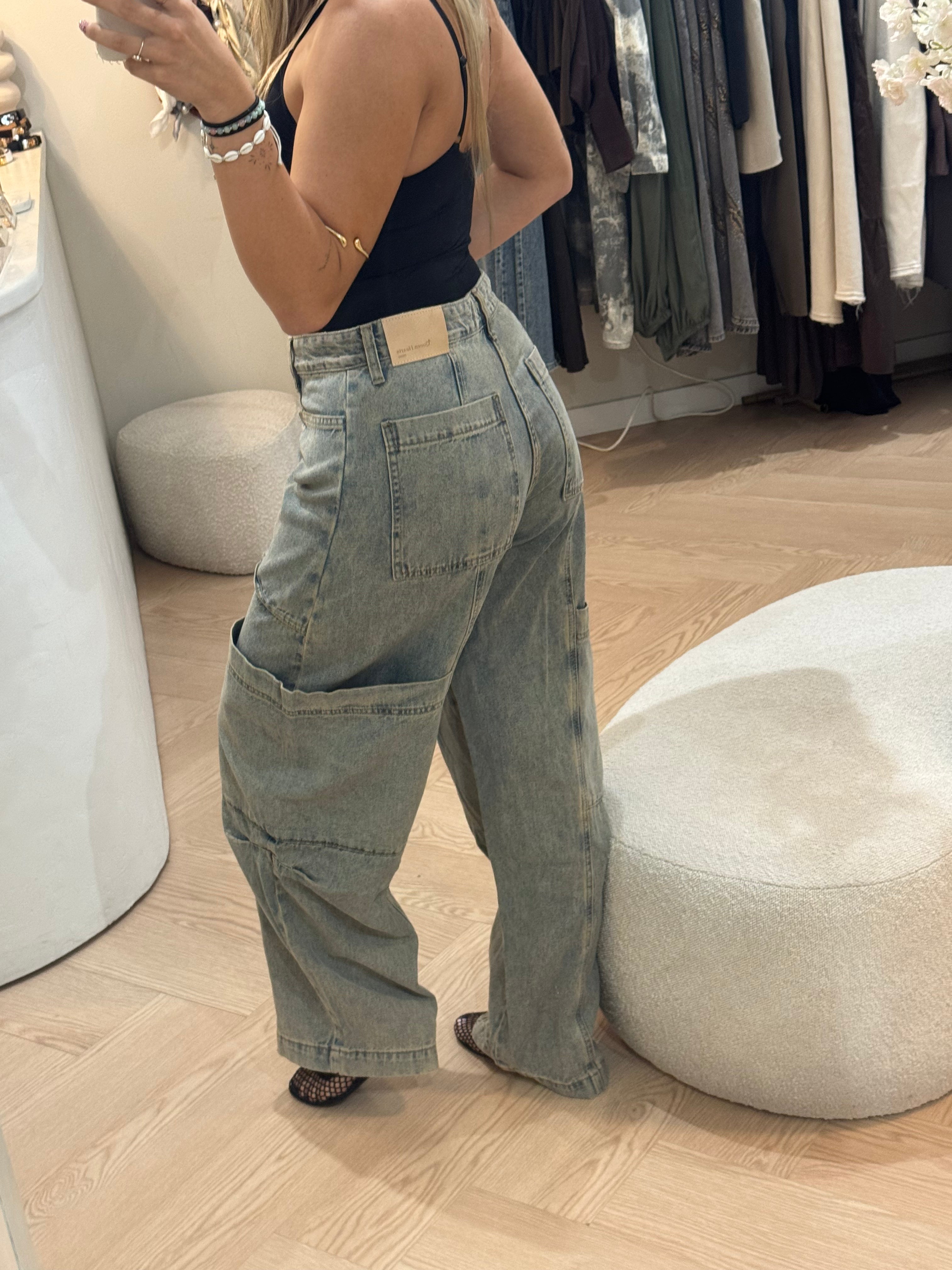 Cargo washed jeans