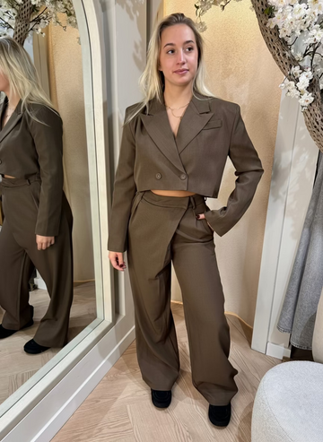 Overlay pantalon | Taupe