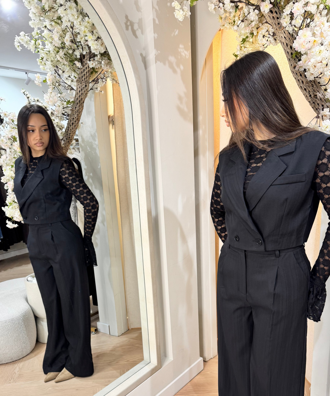 Jay set | Cropped gilet