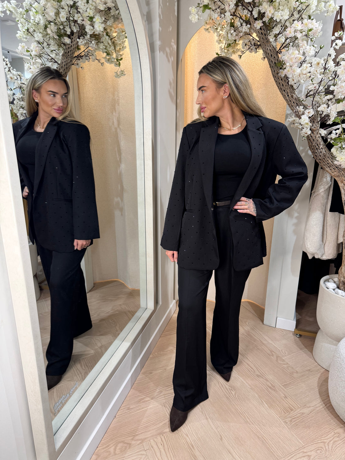 Glitter blazer | Black